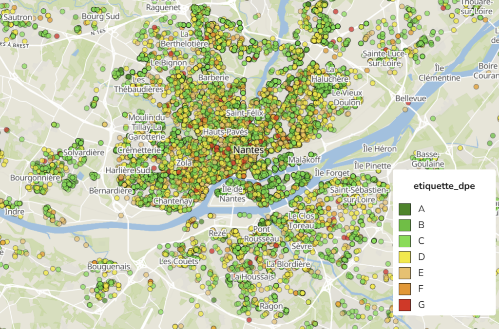 Etiquettes DPE à Nantes