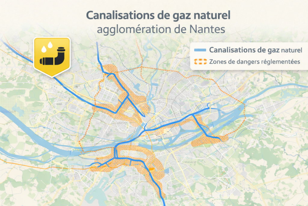Canalisations de transport de matières dangereuses à Nantes Métropole